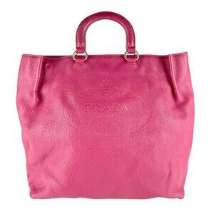 Prada Shoulder Bag Leather Pink